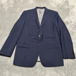 Banana Republic Jacket Mens 44R Blue Mohair Wool Blazer Marzotto 2 Button